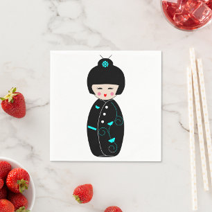 Geisha Cartoon Paper Napkins