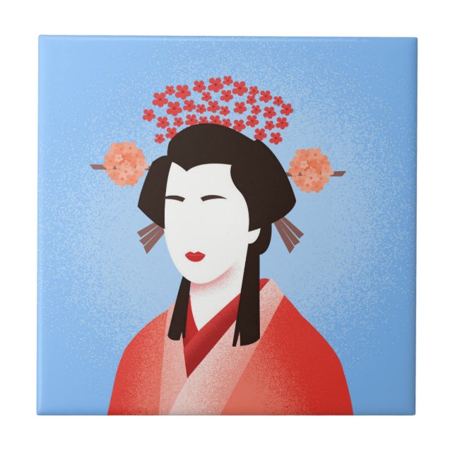 Geisha Ceramic Tile (Front)