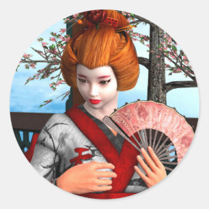 Geisha Classic Round Sticker
