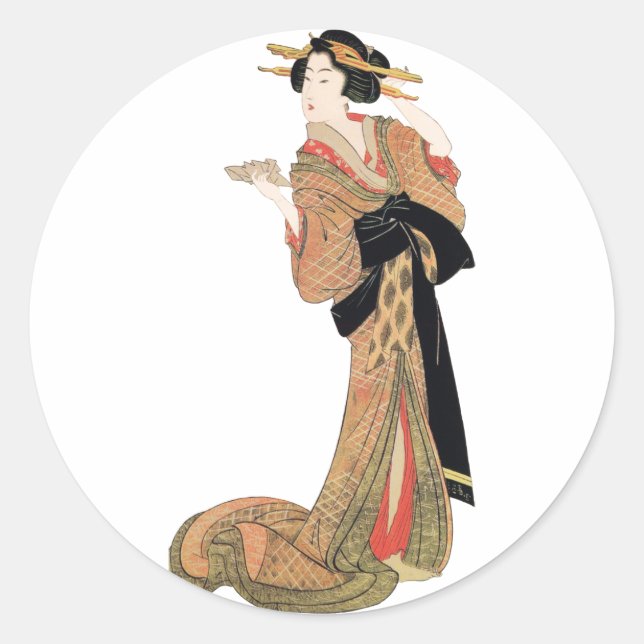 Geisha Classic Round Sticker (Front)