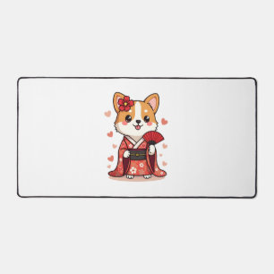 Geisha Corgi Dog Lover Welsh Desk Mat