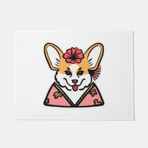 Geisha Corgi Dog Lover Welsh Doormat