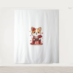 Geisha Corgi Dog Lover Welsh Tapestry