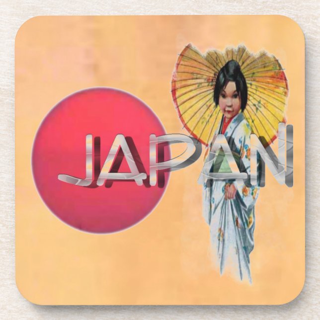 Geisha Cork Coaster (Front)
