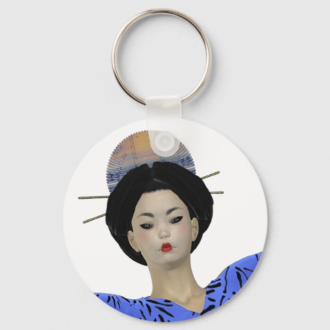 Geisha Customisable Keychain (Front)