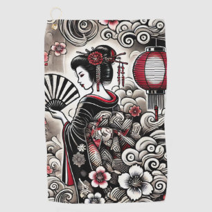 Geisha Elegance Golf Towel
