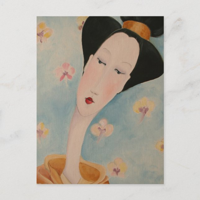 Geisha Floral Postcard (Front)