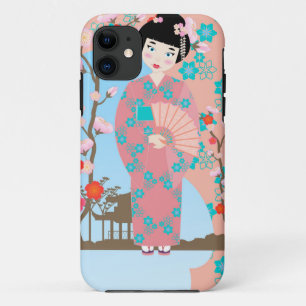 Geisha girl birthday party iPhone 11 case