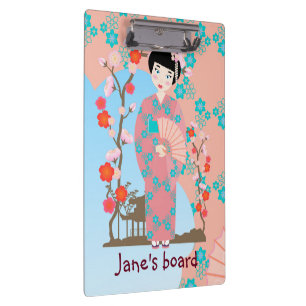 Geisha girl birthday party clipboard
