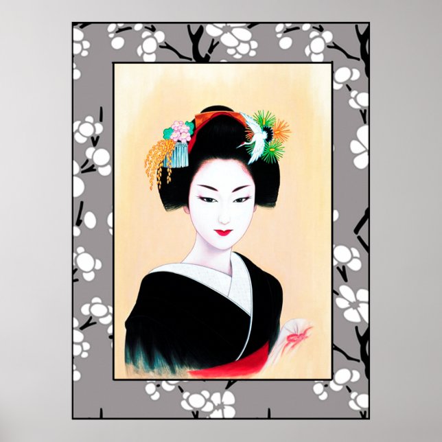 Geisha Girl Blossom Poster (Front)