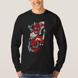 Geisha Girl Mask Japanese Demon T-Shirt