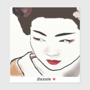 Geisha Girl Watercolor