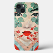Geisha-Inspired Customisable Phone Case - Elegant
