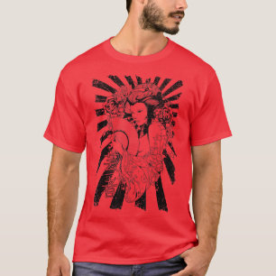 Geisha Japan Girl Tokyo Japanese Kanji Art Retro V T-Shirt