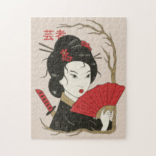 Geisha Japanese Entertainers Jigsaw Puzzle