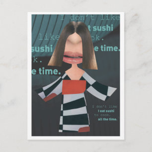Geisha look postcard