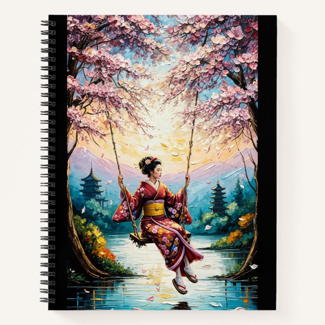 Geisha on a Swing Notebook (Front)
