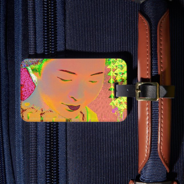 Geisha Pop Art Luggage Tag (Front Insitu 4)