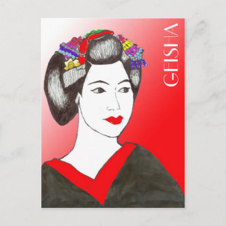GEISHA POSTCARD