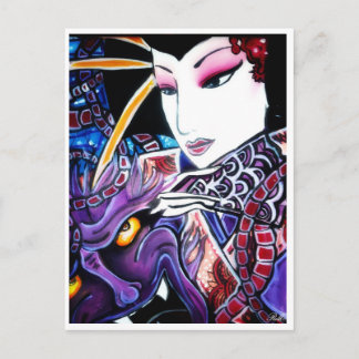 geisha postcard