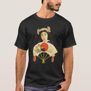Geisha promoting travel in Japan Japanese Vintage  T-Shirt