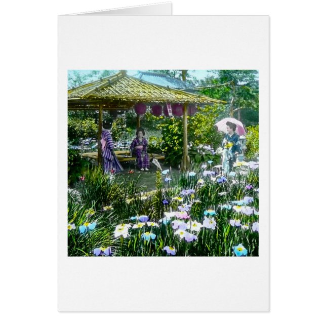 Geisha resting in Horikiri Iriis Gardens Vintage (Front)