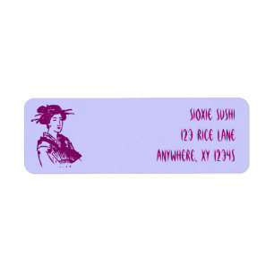 Geisha Return Address Label