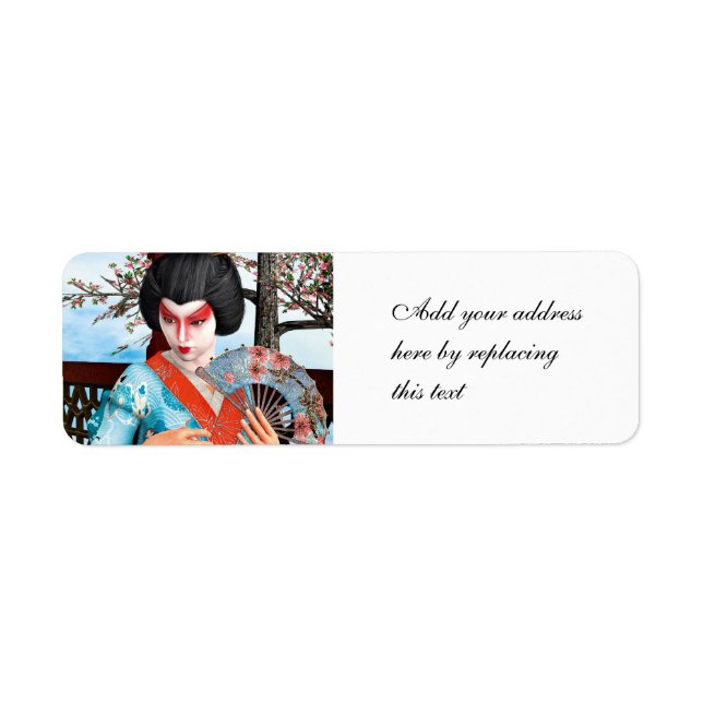 Geisha Return Address Label (Front)
