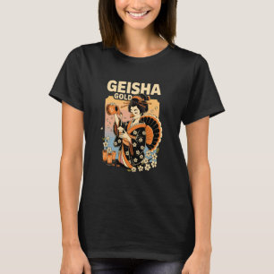 Geisha Sake Pouring Artwork Asian Japanese Culture T-Shirt