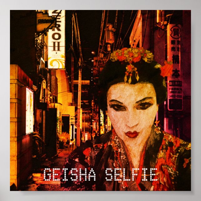 Geisha Selfie Wall Art Poster (Front)