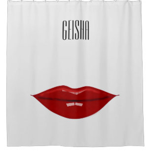 geisha shower curtain
