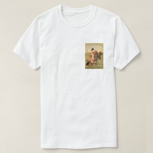 Geisha taking a ride on her pet koi fishT-Shirt T-Shirt (Design Front)