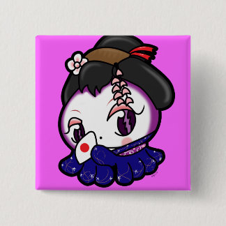 Geisha Tako-Chan Button