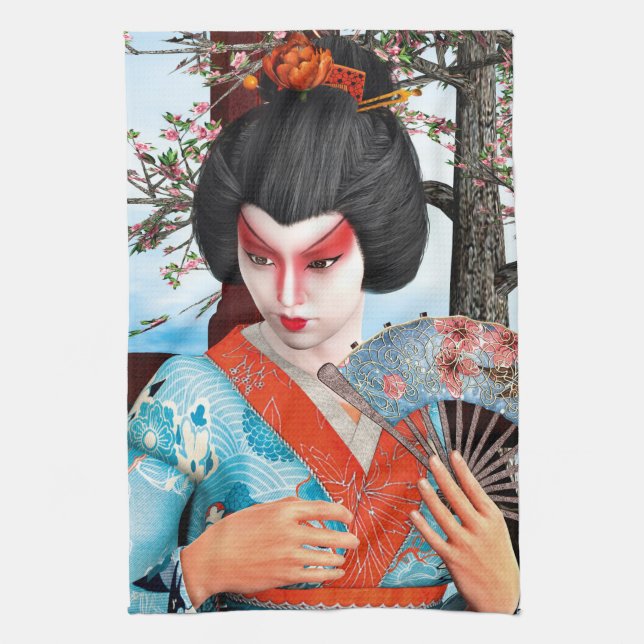 Geisha Tea Towel (Vertical)