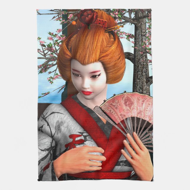 Geisha Tea Towel (Vertical)