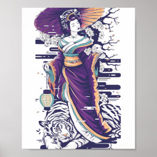 Geisha tiger shogun’s Geisha 86014 Poster