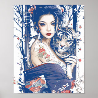 Geisha tiger shogun’s Geisha 89003 Poster