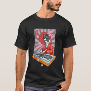 Geisha with Turntable Traditional Japanese Music T-Shirt