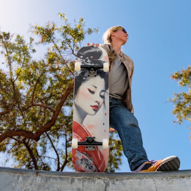 Geisha Woman Japan Skateboard (Outdoor 1)