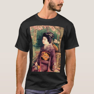 Geisha Women Vintage Japanese Woodblock T-Shirt