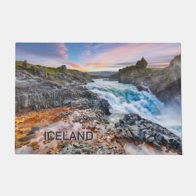 Geitafoss Waterfalls, Iceland Doormat (Front)