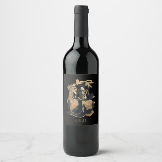 Geji Portrait Wine Label (Front)