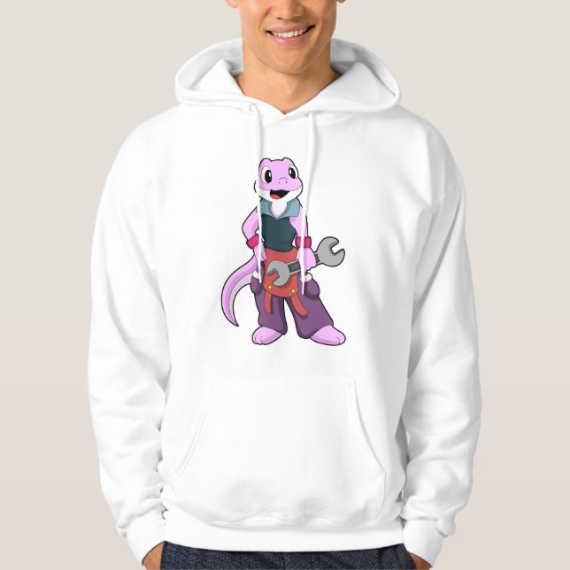 Geko as Mechanic with Wrench Hoodie (Front)