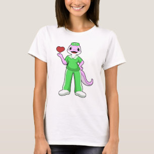Geko as Nurse with Heart T-Shirt