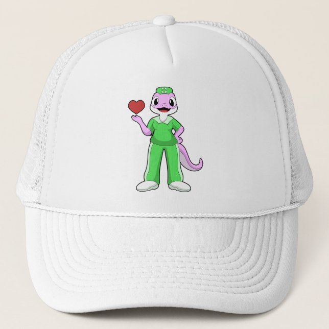 Geko as Nurse with Heart Trucker Hat (Front)
