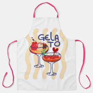 🍦 GELA TO – Cute Retro Gelato Graphic Apron