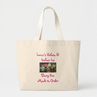 gelato5, Lucci's Gelato & Italian IceDairy Free... Large Tote Bag