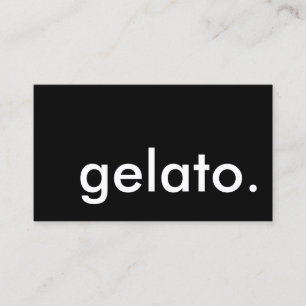 gelato. (color customizable) business card