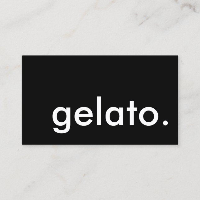 gelato. (color customizable) business card (Front)