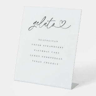 Gelato Flavors Dessert Table Wedding Party Sign
